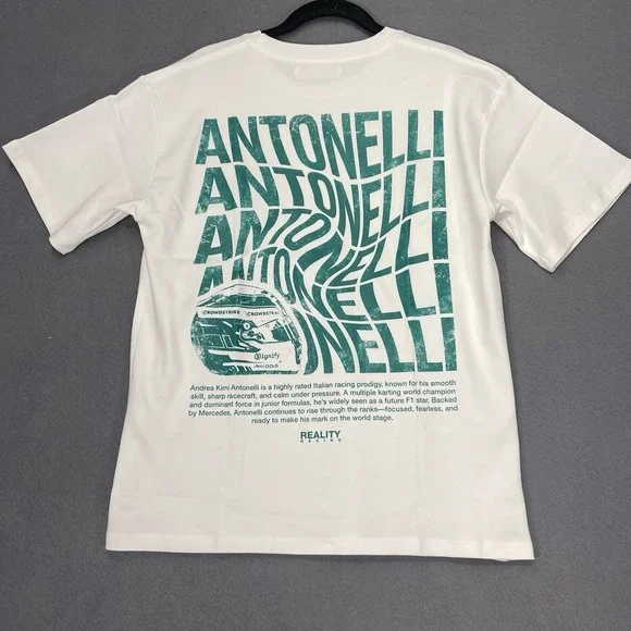 F1 Norris McLaren-Antonelli Mercedes-Leclerc Ferrari Sz Sm Viral Oversized Tee - Picture 6 of 11